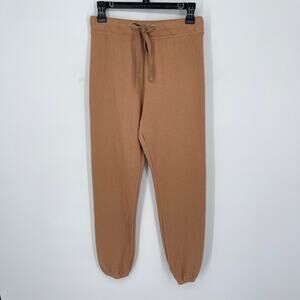 Enza Costa Women's Cotton Blend French Terry Sweatpants Joggers NEW Sz XS Brown
